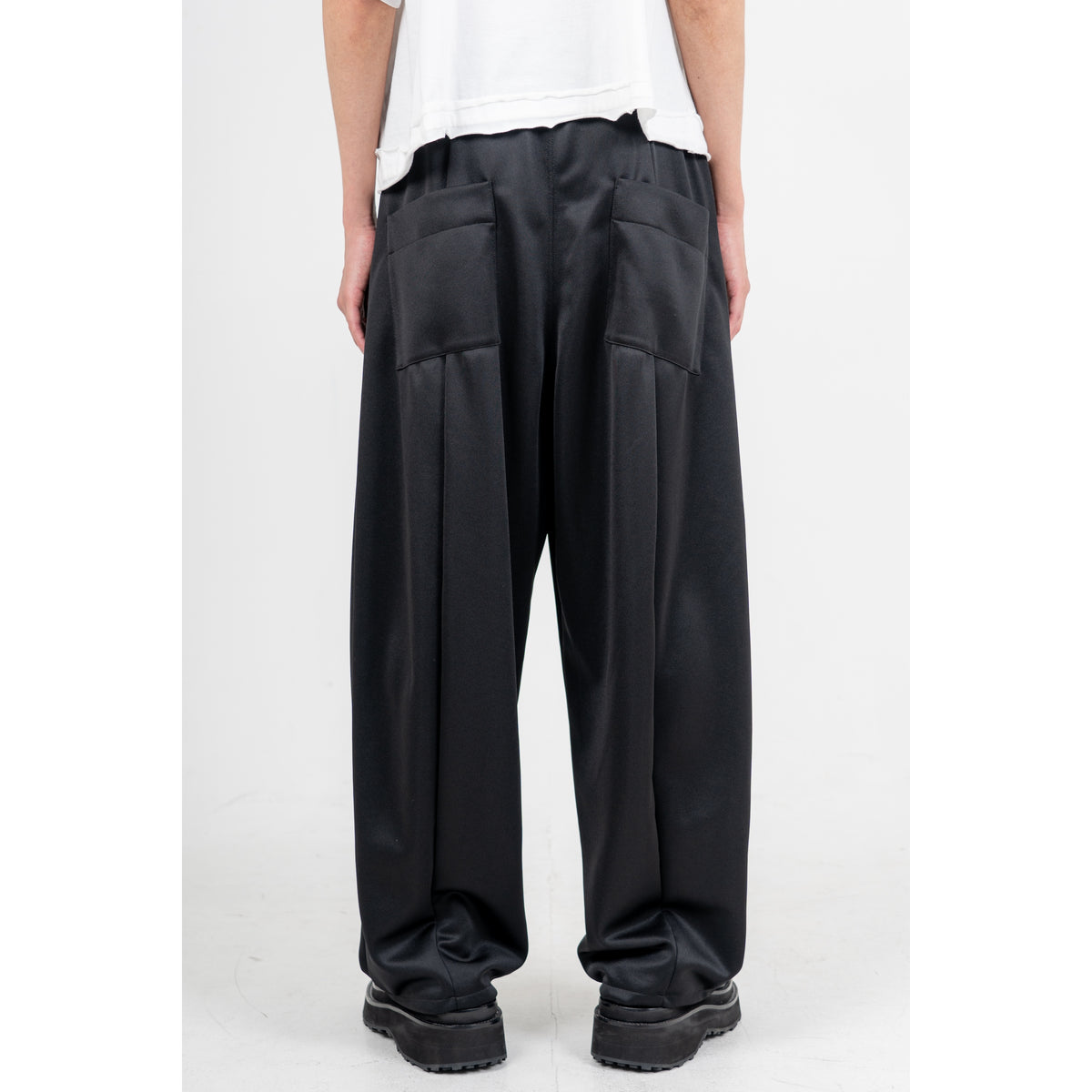 27SS LAYERED TRACK PANTS (BLACK)