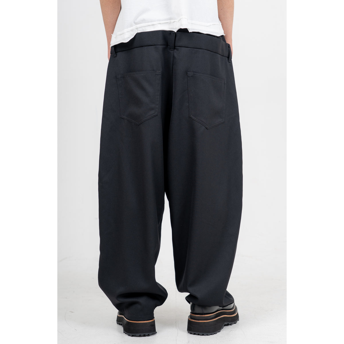 27SS LAYERED MIX PANTS (BLACK)
