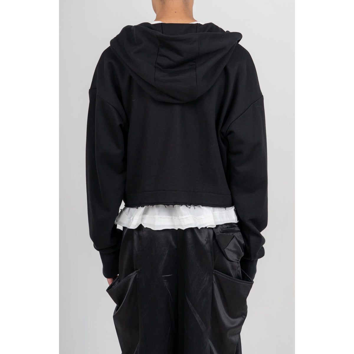 27SS SHORT ZIP-UP HOODIE (BLACK)