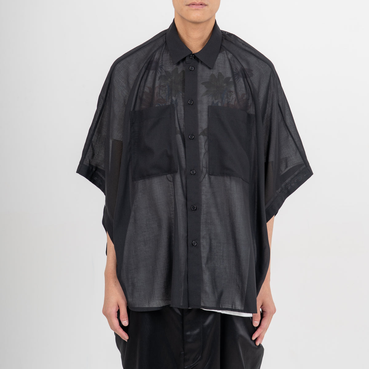 27SS SHEER MOMONGA SHORT SLEEVE SHIRTS (BLACK)