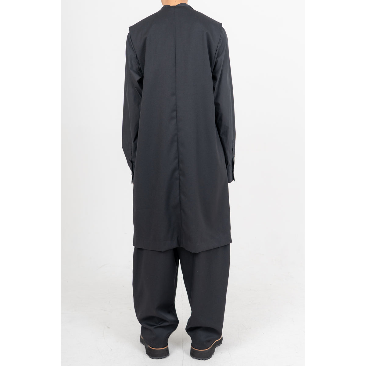 27SS EMBROIDERY LONG VEST (BLACK)