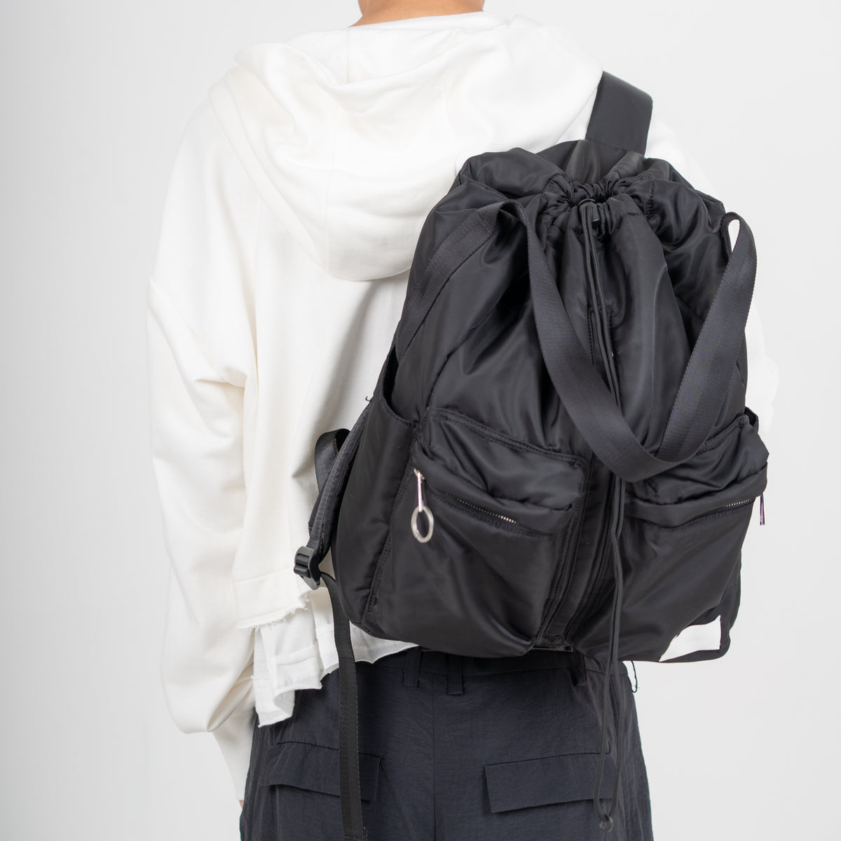 27SS DRAWSTRING BACKPACK (BLACK)