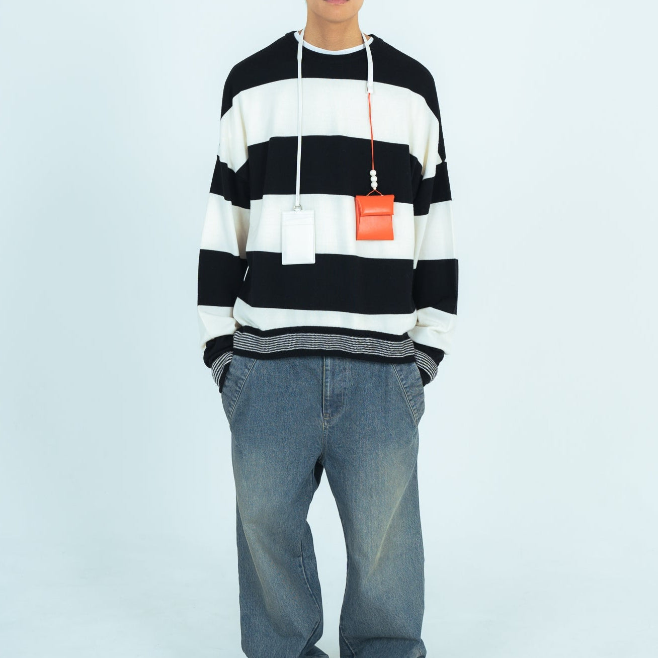 25AW BORDER KNIT (BLACK)