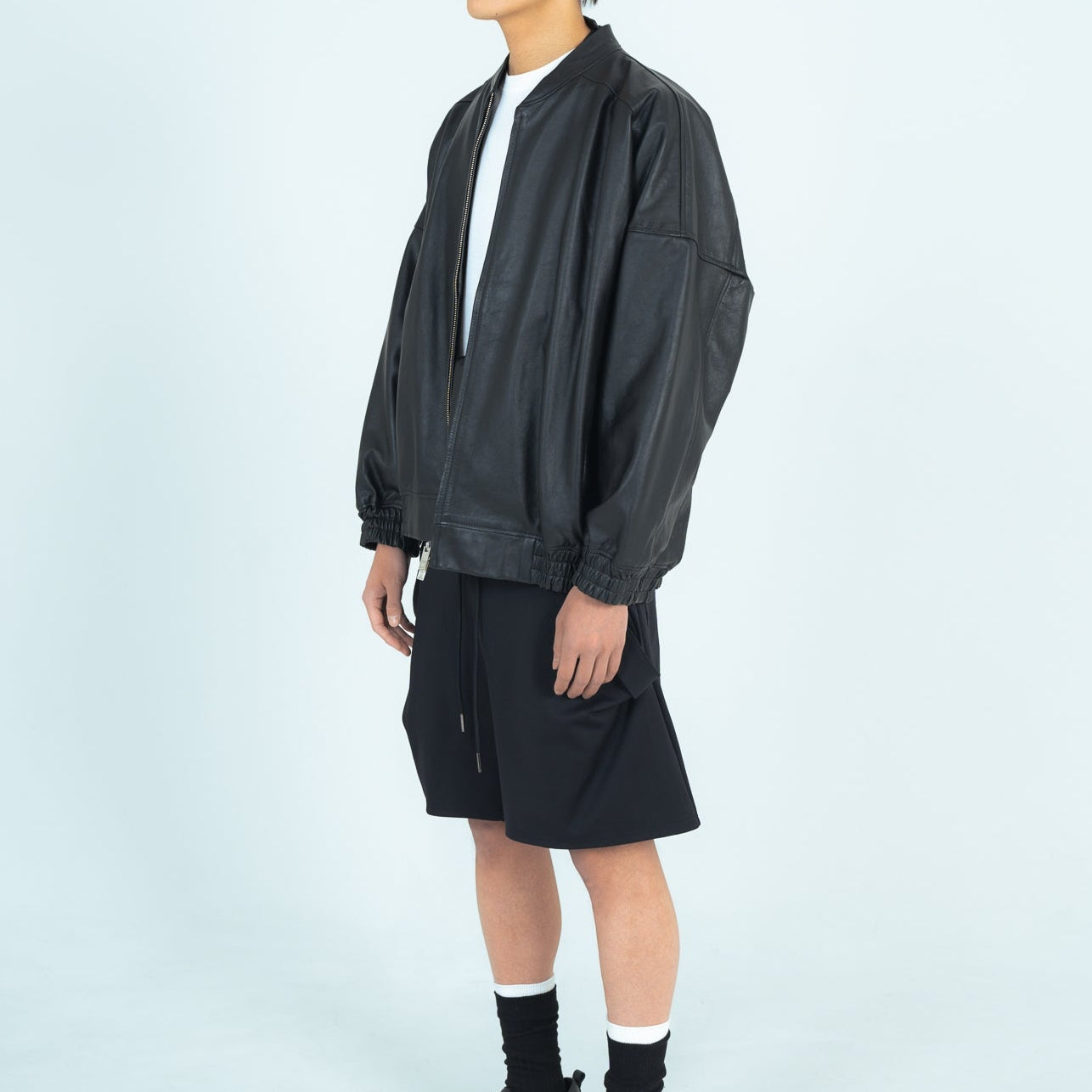 idealuce BALLOON BLOUSON ブラック 25AW LEATHER BALLOON BLOUSON (BLACK)