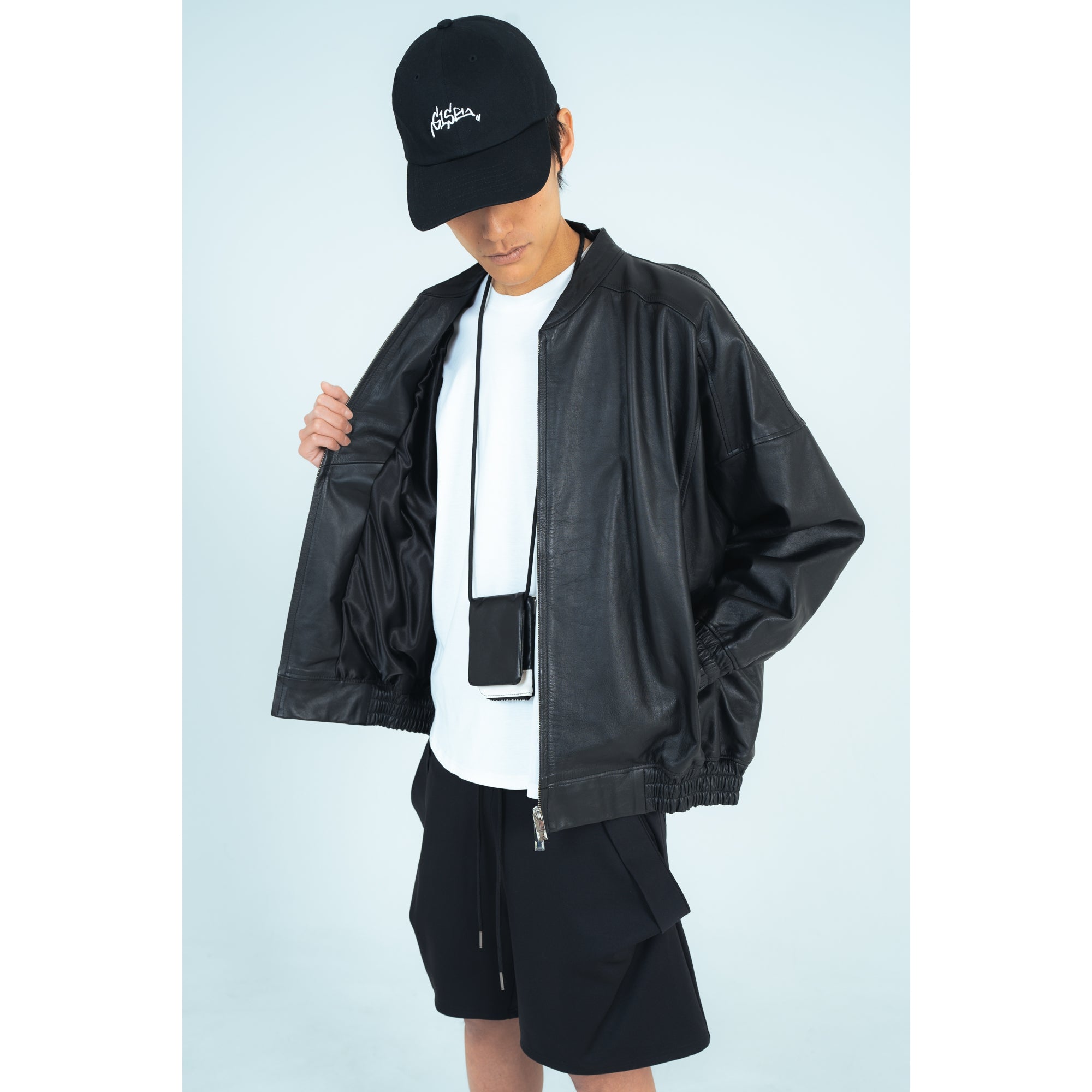 25AW LEATHER BALLOON BLOUSON (BLACK)