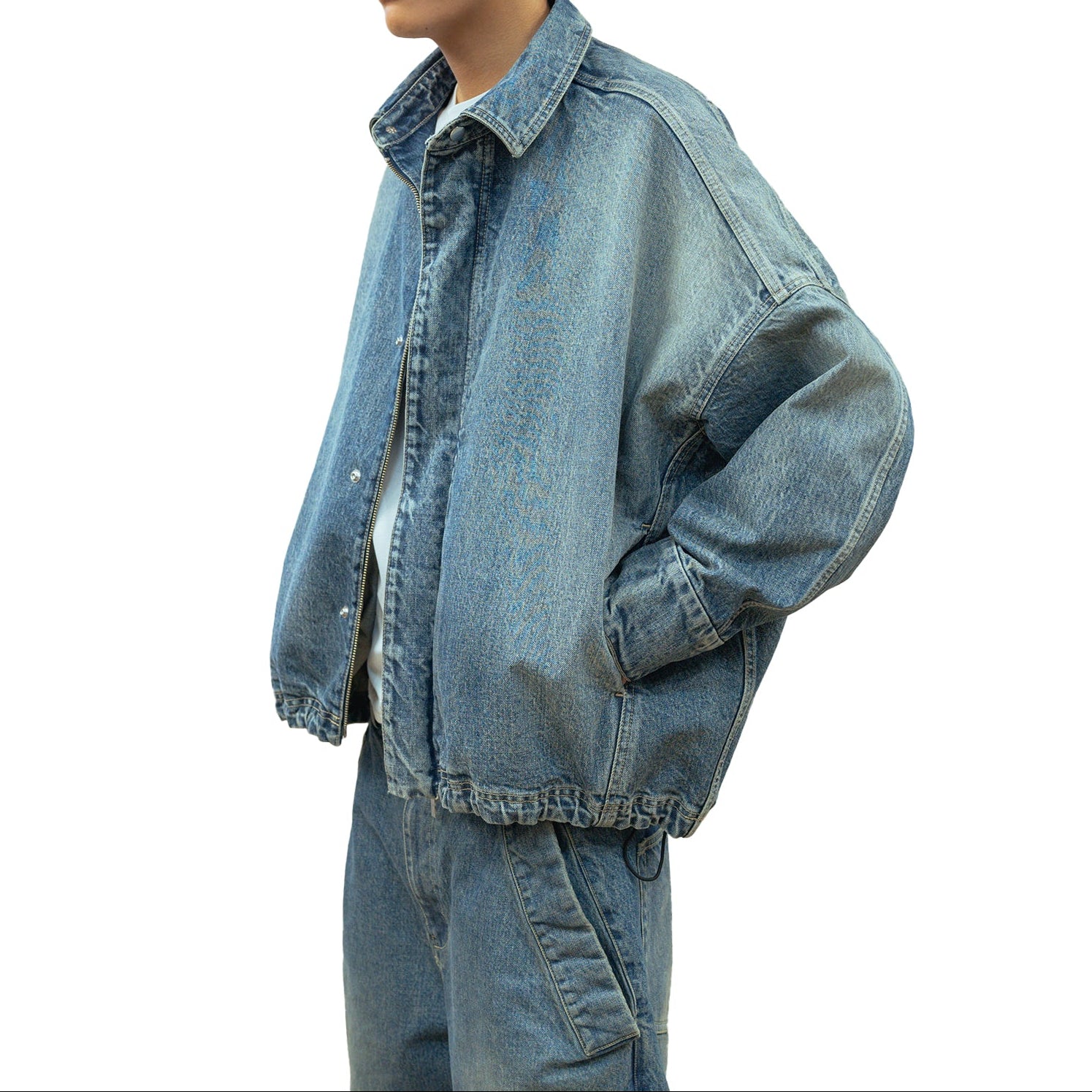 DENIM BLOUSON (BLUE)