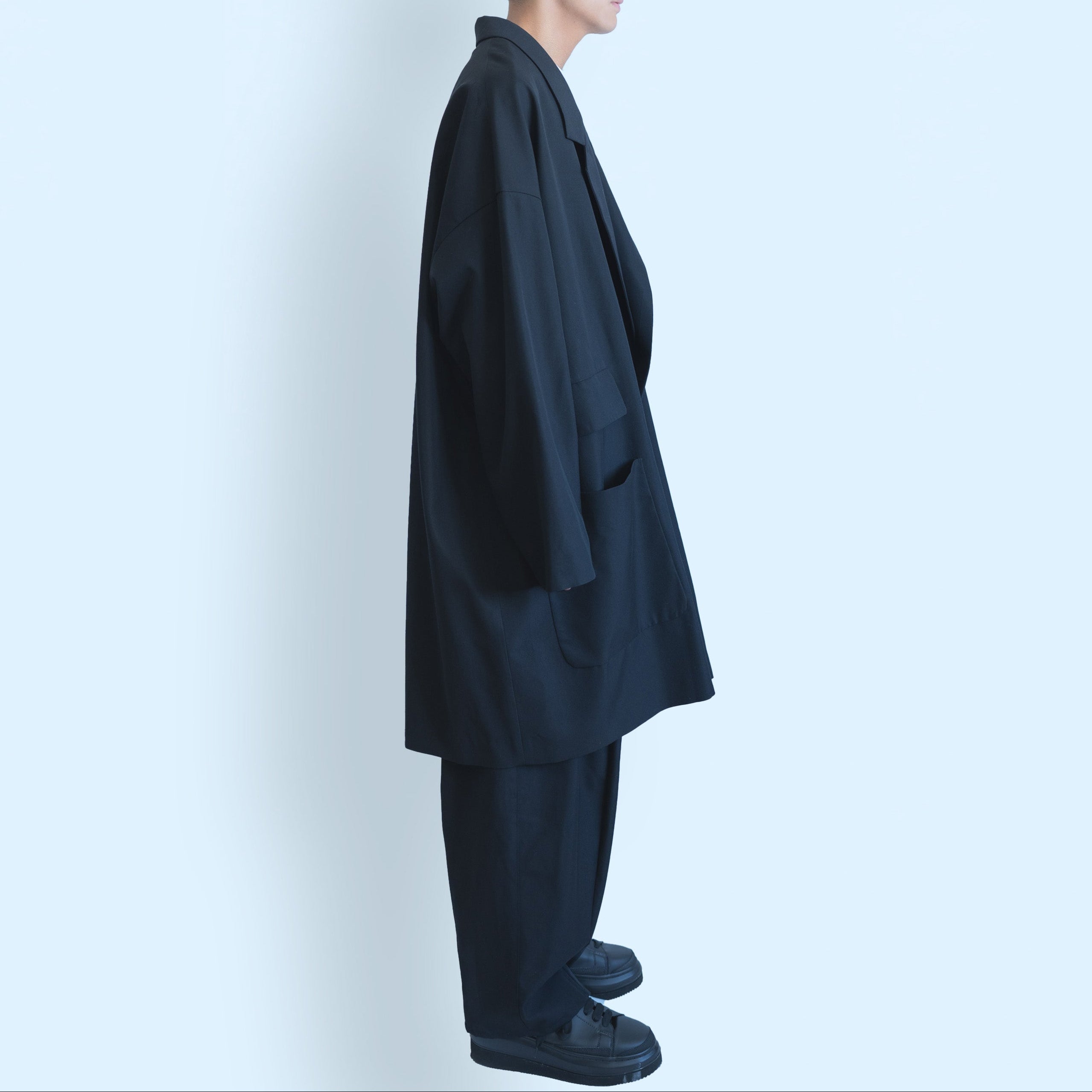 西木野　SISE OVER LONG JACKET 26SS OVER LONG JACKET (BLACK)