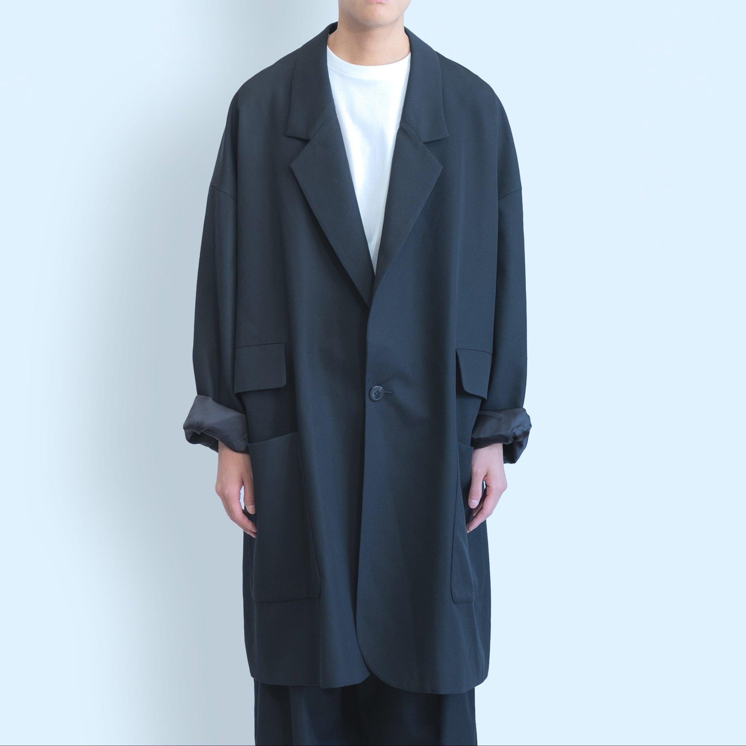 西木野　SISE OVER LONG JACKET 26SS OVER LONG JACKET (BLACK)