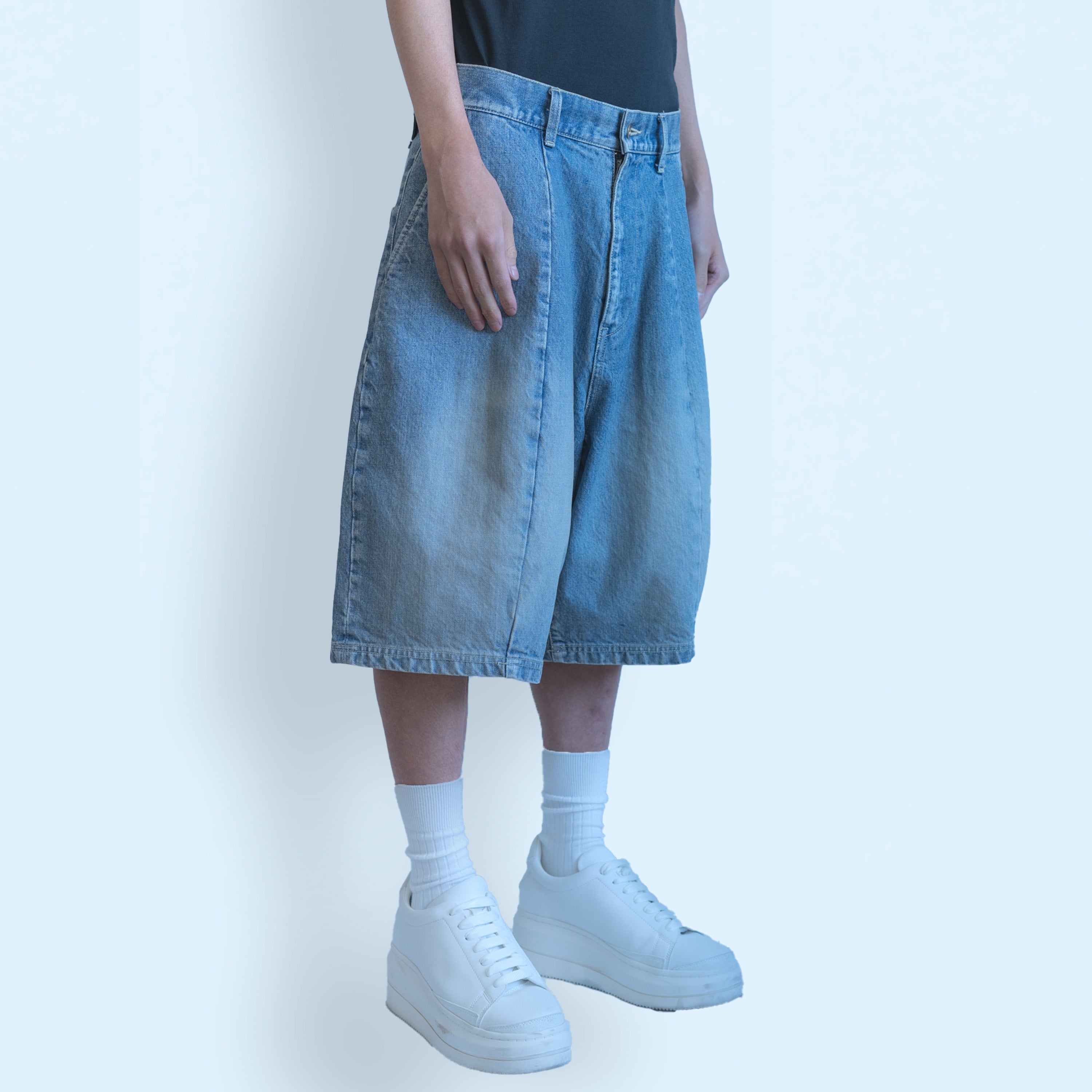 26SS DENIM BARREL HALF PANTS (DENIM) 26SS DENIM BARREL HALF PANTS (DENIM)